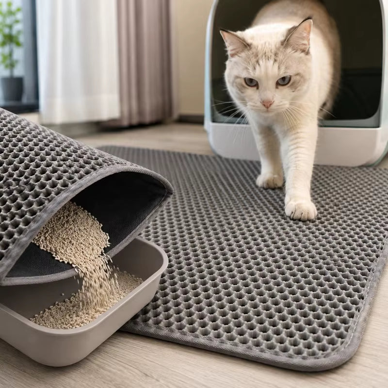 Tapis de litière attrape-grains pour chat, vue 1