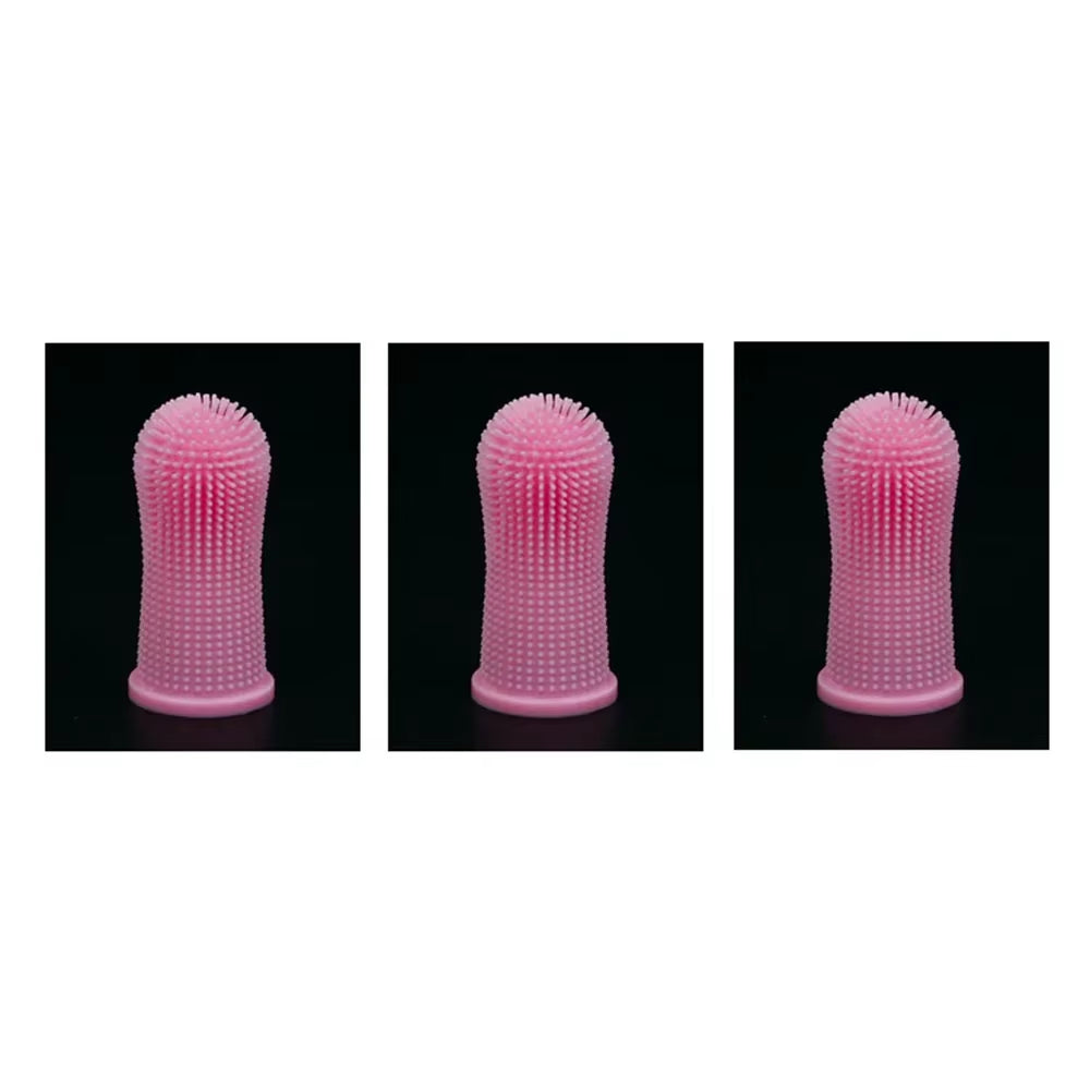 Cat Dog Super Soft Pet Finger Toothbrush Teeth Cleaning Bad Breath Care Nontoxic Silicone Toothbrush Tool Dog Cleaning Supplies