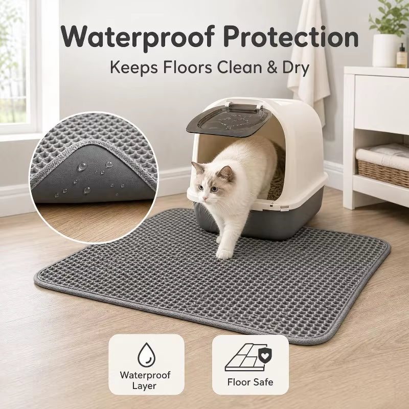 Tapis de litière attrape-grains pour chat, vue 5